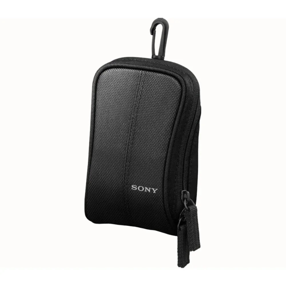 Sony LCS-CSW Soft Camera Case Black Belt Loop Memory Card Pocket Compact Pouch